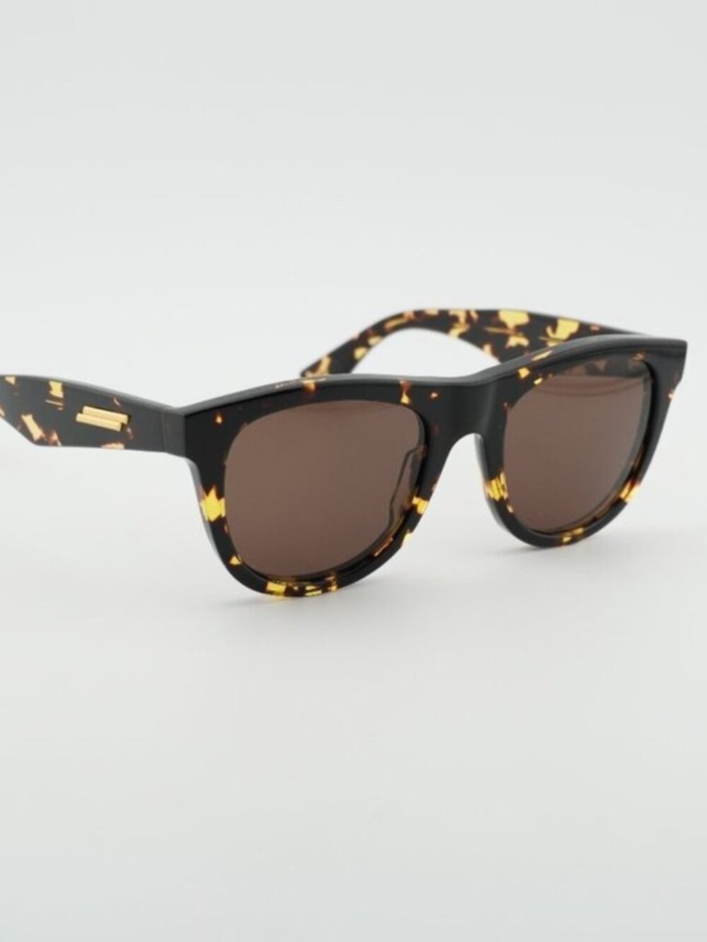 Bottega Veneta BV1001S 002 Sunglasses Havana Square Frame, Brown Lenses
